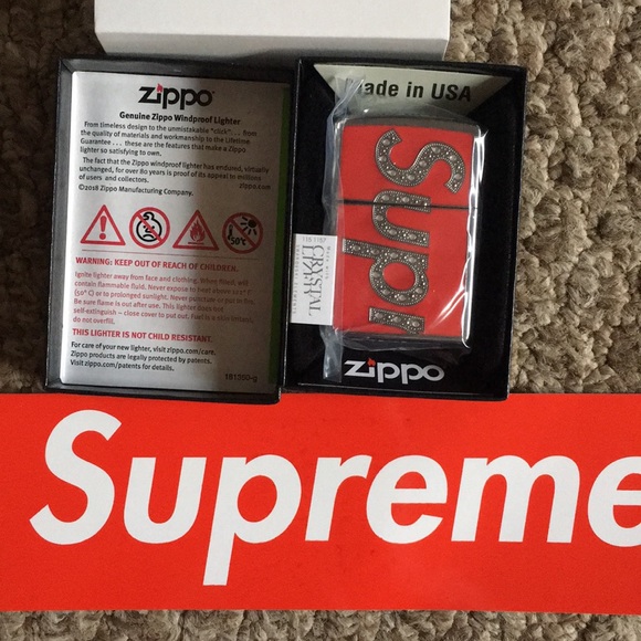 Supreme Other - swarovski supreme zippo